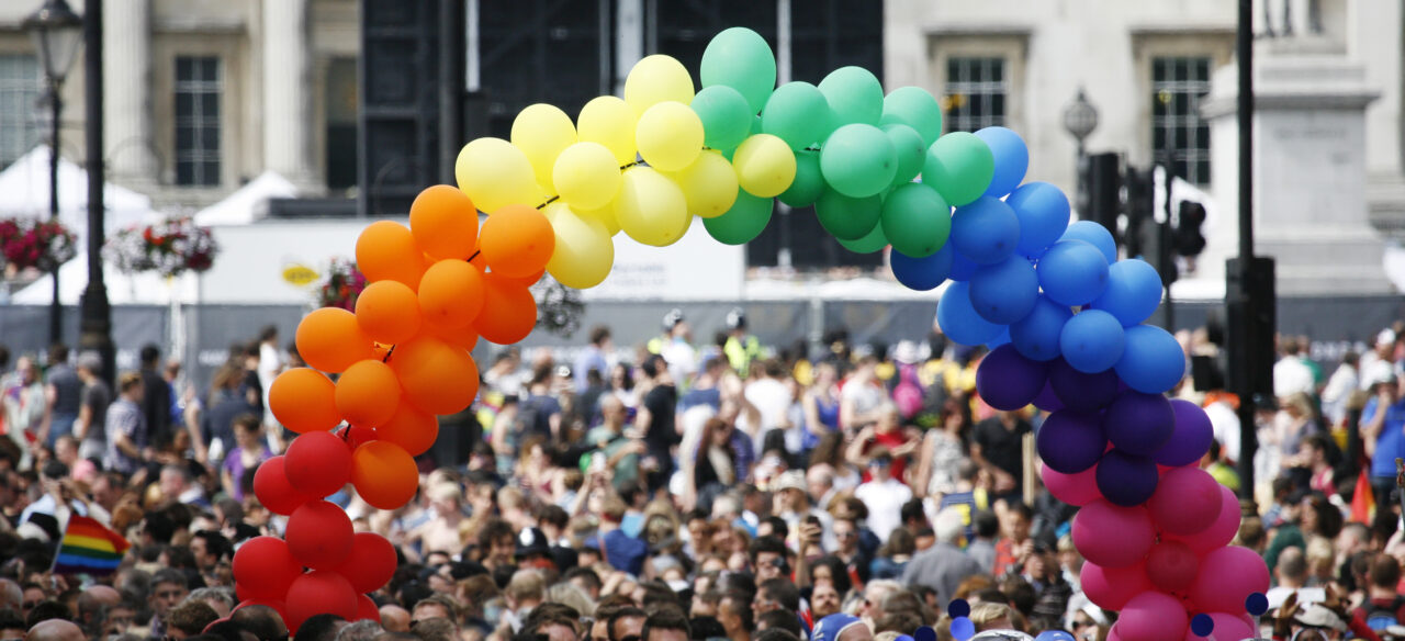 Rainbow flag in London's Gay Pride