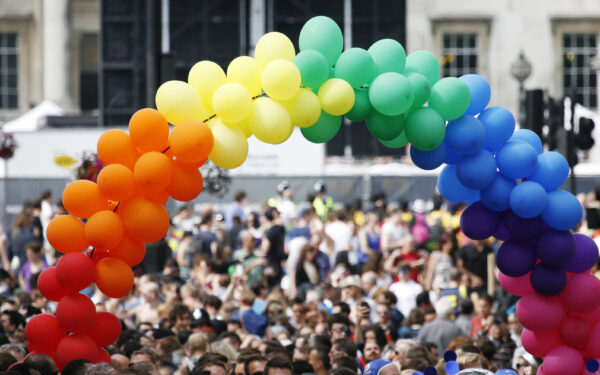 Rainbow flag in London's Gay Pride